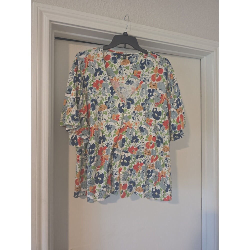 Lauren Ralph Lauren Short Sleeve Blouse.